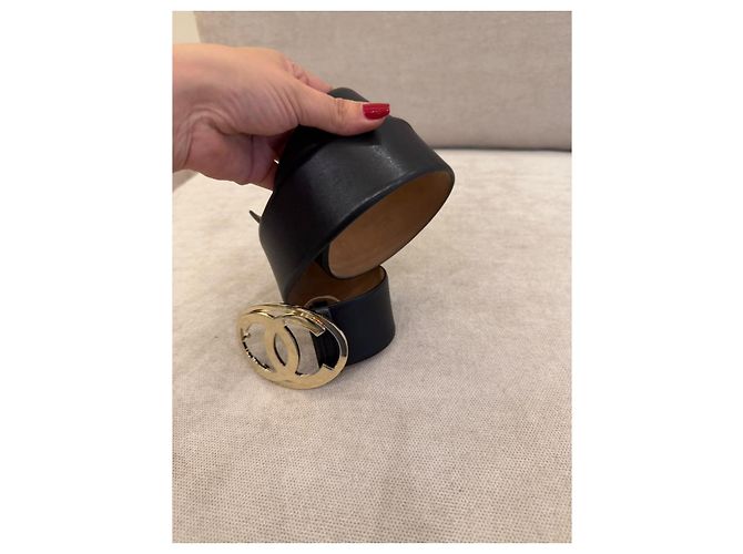 Chanel CC Ledergürtel Schwarz Gold - Ansicht 9
