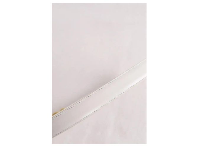 Céline Cinturón de cuero Triomphe blanco - vista 5