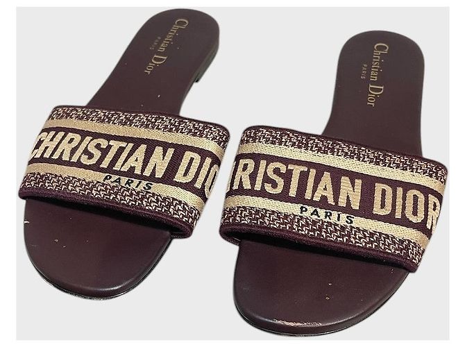 Mules Dior Dway bordeaux T.36,5 - vista 3