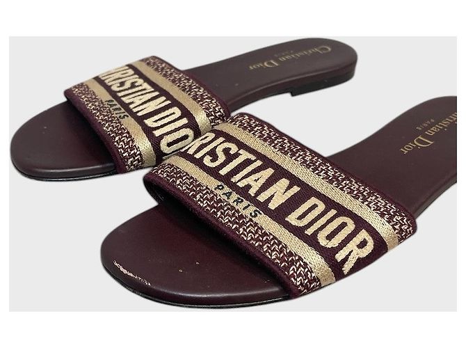 Mules Dior Dway bordeaux T.36,5 - vista 4