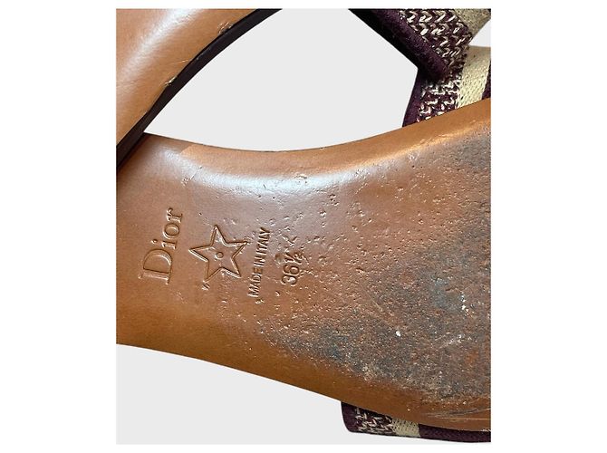 Mules Dior Dway bordeaux T.36,5 - vista 8