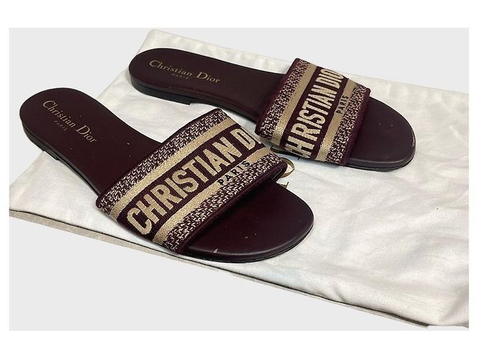Mules Dior Dway bordeaux T.36,5 - vista 9