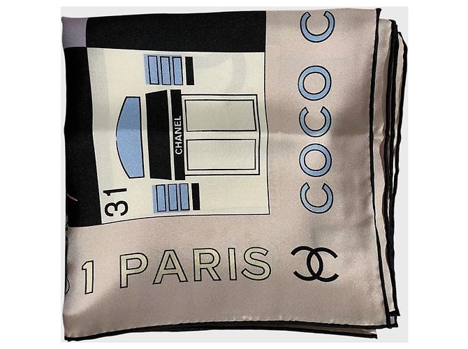 Foulard Chanel rosa e nero - vista 2