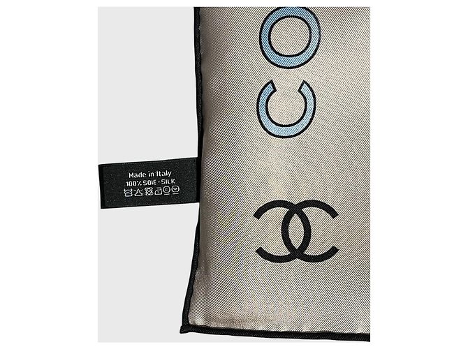 Foulard Chanel rosa e nero - vista 5