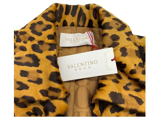 Valentino Garavani Valentino Roma Brown Leopard Pony Jacke - Ansicht 5