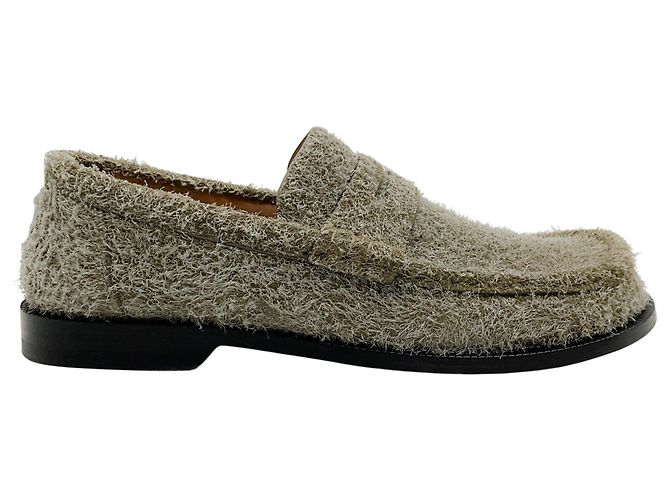 Mocassini Campo in camoscio kaki Loewe - vista 2