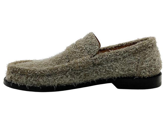 Mocassini Campo in camoscio kaki Loewe - vista 3