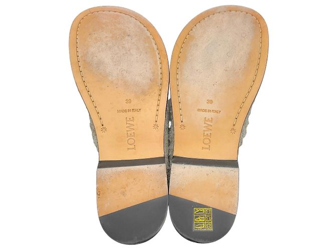 Mocassini Campo in camoscio kaki Loewe - vista 6