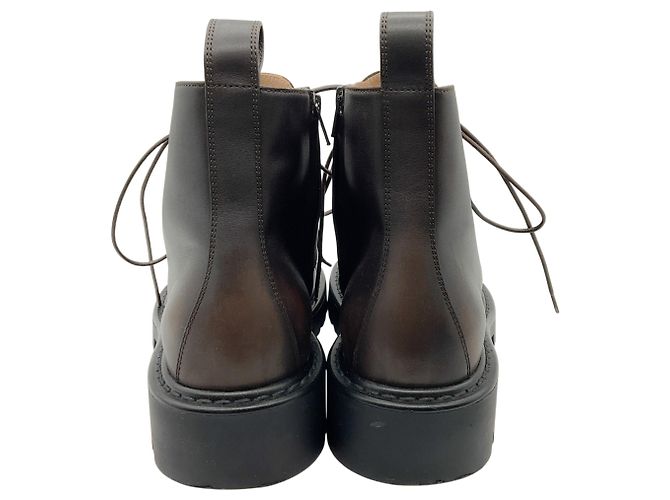Botas de combate Sierra de piel marrón Loewe - vista 5