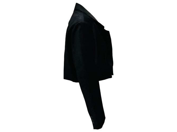 Autre Marque forte_forte Cropped Samtjacke Black Noir - Ansicht 2