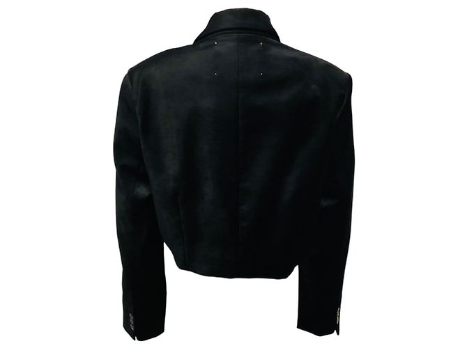 Autre Marque forte_forte Cropped Samtjacke Black Noir - Ansicht 3