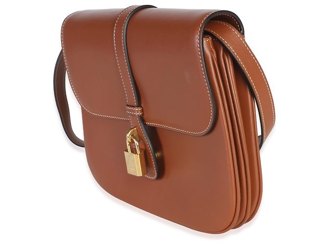 Céline Borsa a patta Tabou Medium in pelle di vitello liscia Tan Celine - vista 3