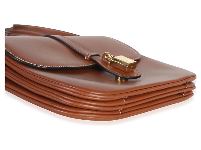 Céline Borsa a patta Tabou Medium in pelle di vitello liscia Tan Celine - vista 4