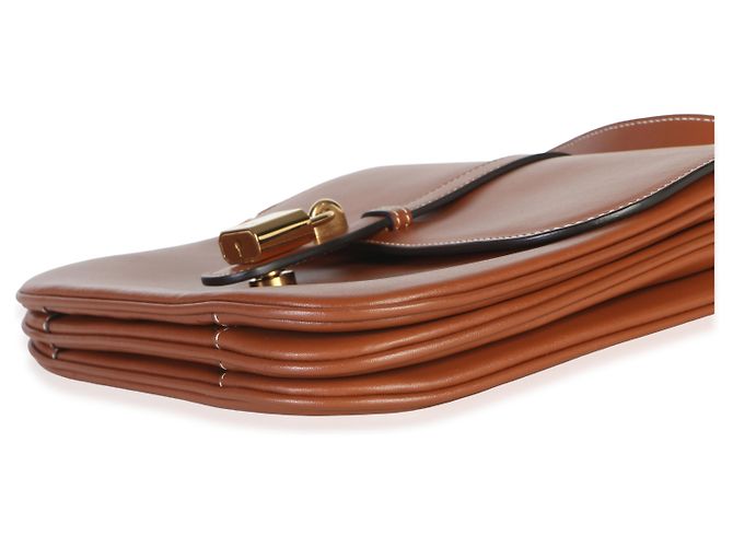Céline Borsa a patta Tabou Medium in pelle di vitello liscia Tan Celine - vista 6