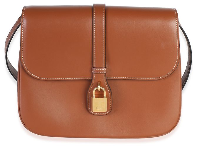 Céline Borsa a patta Tabou Medium in pelle di vitello liscia Tan Celine - vista 7