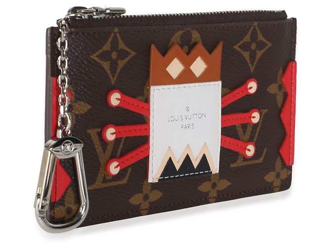 Portachiavi Louis Vuitton Red Multicolor Monogram Canvas Tribal Mask - vista 4