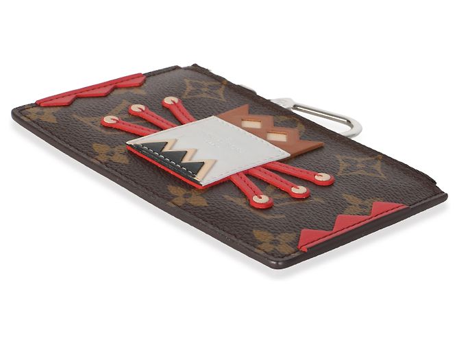 Portachiavi Louis Vuitton Red Multicolor Monogram Canvas Tribal Mask - vista 6