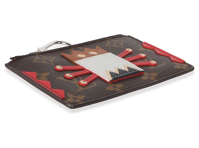 Portachiavi Louis Vuitton Red Multicolor Monogram Canvas Tribal Mask - vista 7