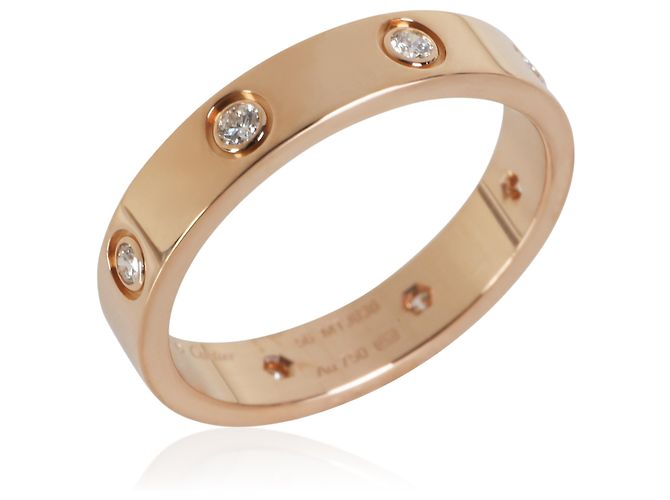Anello Cartier Love Oro Rosa e Diamanti Modello Piccolo - vista 2