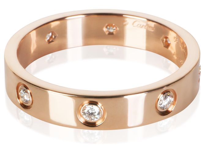 Anello Cartier Love Oro Rosa e Diamanti Modello Piccolo - vista 3