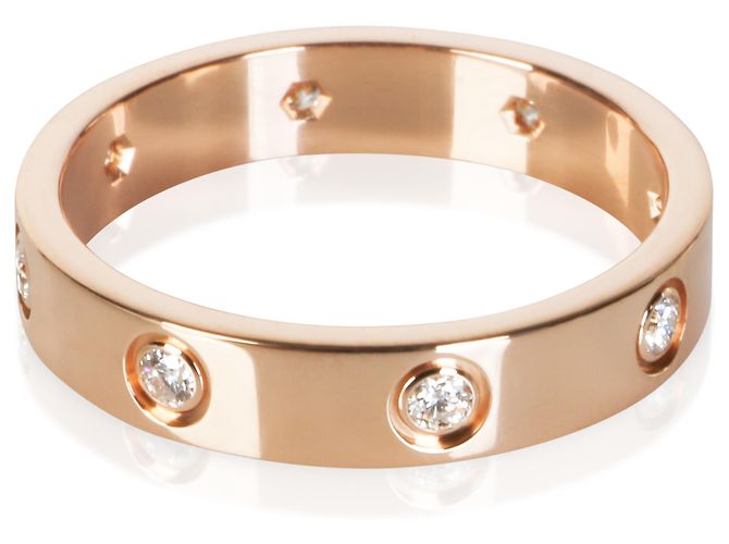 Anello Cartier Love Oro Rosa e Diamanti Modello Piccolo - vista 4