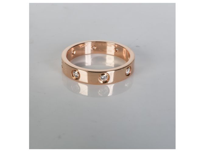 Anello Cartier Love Oro Rosa e Diamanti Modello Piccolo - vista 6