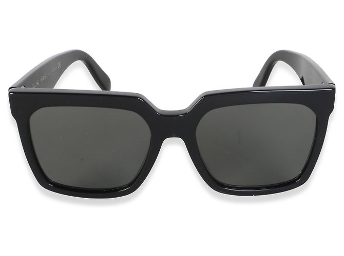 Céline Celine Gafas de sol cuadradas oversized de acetato negro - vista 3