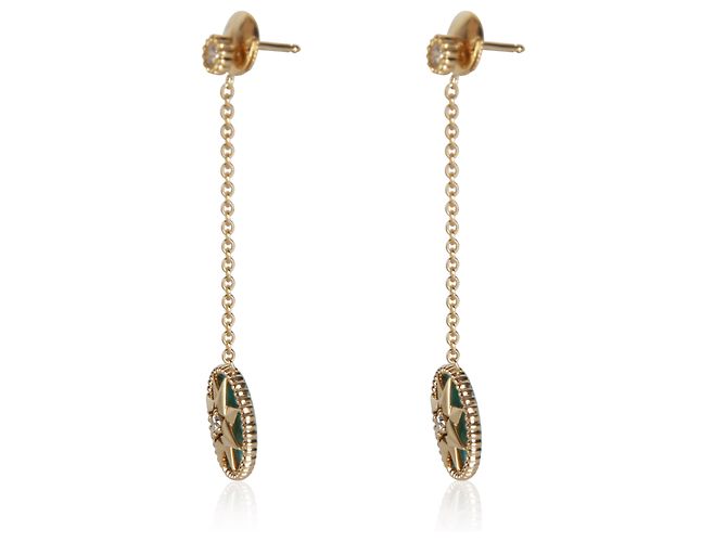 Orecchini Christian Dior Rose Des Vents in oro giallo, turchese e diamanti - vista 3