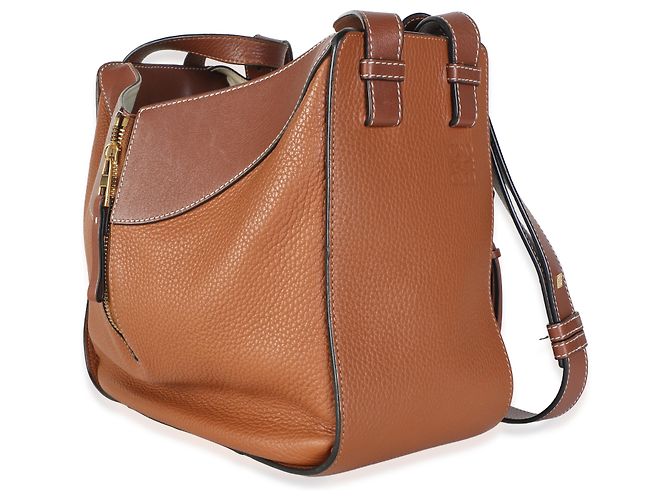 Borsa a tracolla Loewe Hammock Medium in vitello grana Tan - vista 3