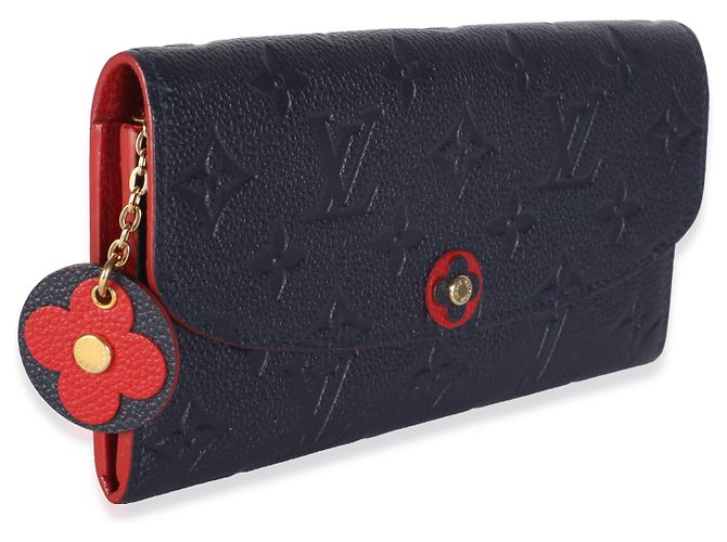 Portafoglio Emilie Louis Vuitton Marine Rouge Monogram Empreinte Bloom Flower - vista 4