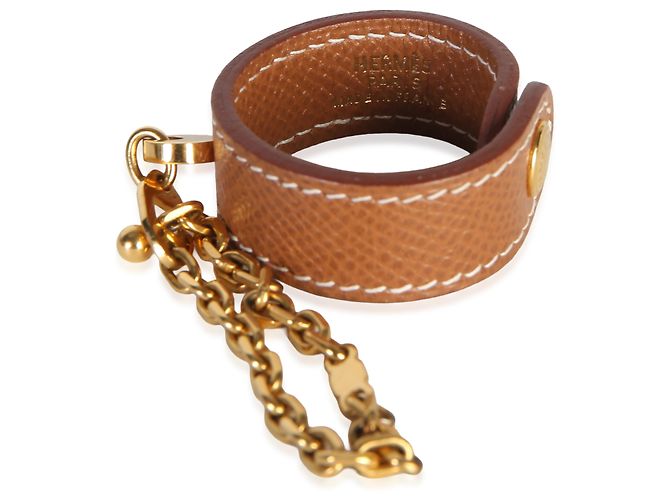 Hermès Gold Courchevel Nomad Handschuhhalter - Ansicht 2