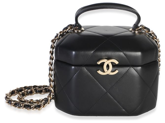 Chanel Custodia Vendôme con catena in pelle d'agnello nera Paris Château de Chenonceau - vista 8