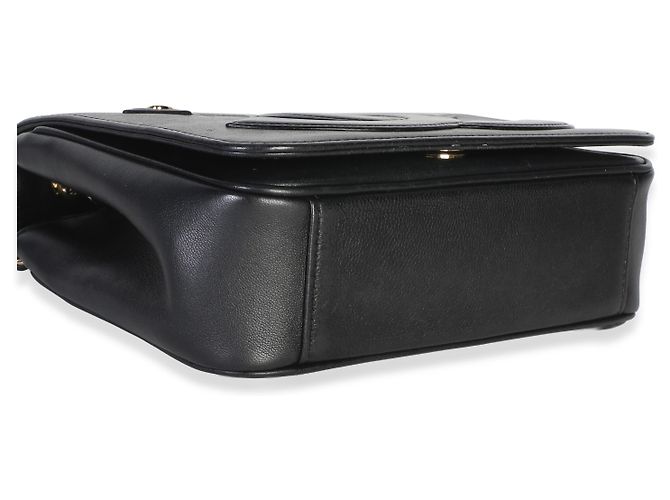 Borsa a patta Chanel CC Mania in pelle di agnello nera - vista 7