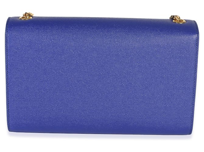 Autre Marque Saint Laurent Borsa a catena Kate Medium Blue Grain De Poudre - vista 2