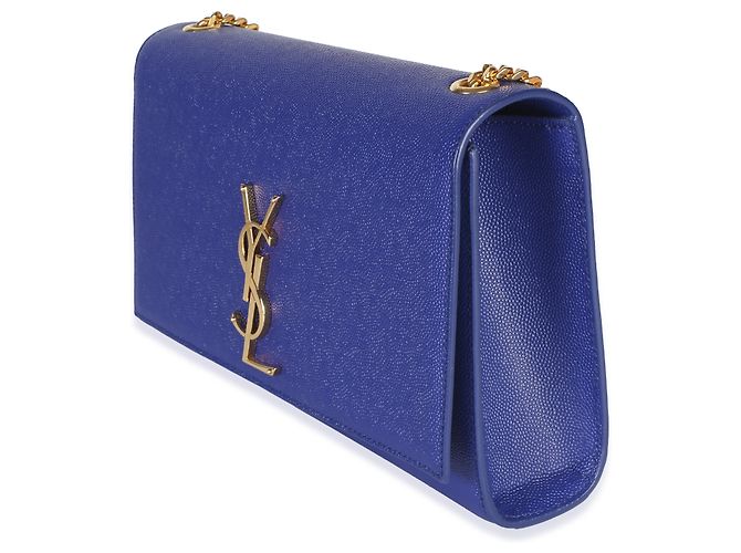 Autre Marque Saint Laurent Borsa a catena Kate Medium Blue Grain De Poudre - vista 3