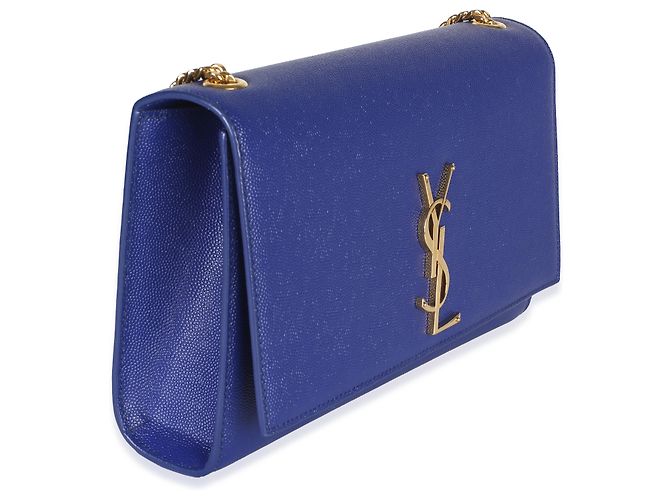 Autre Marque Saint Laurent Borsa a catena Kate Medium Blue Grain De Poudre - vista 4