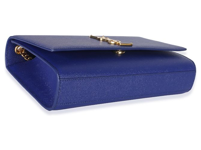 Autre Marque Saint Laurent Borsa a catena Kate Medium Blue Grain De Poudre - vista 6