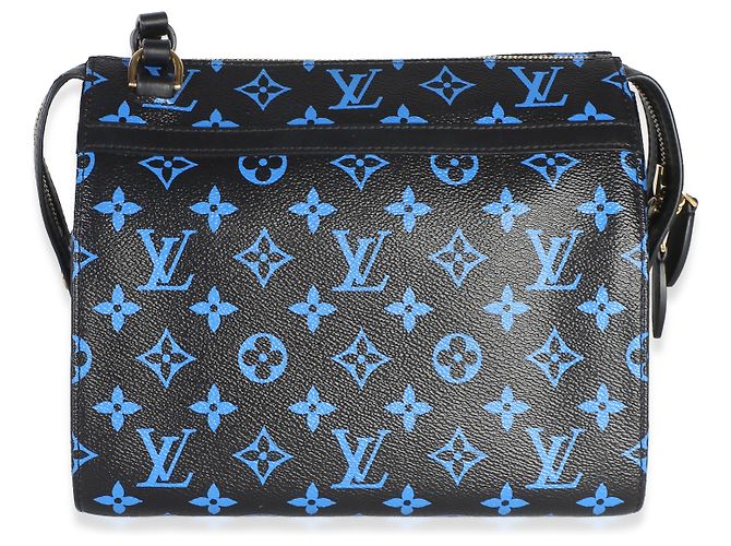 Louis Vuitton Blue Black Monogram Canvas Speedy Amazon PM - vista 2
