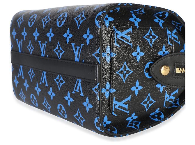 Louis Vuitton Blue Black Monogram Canvas Speedy Amazon PM - vista 6