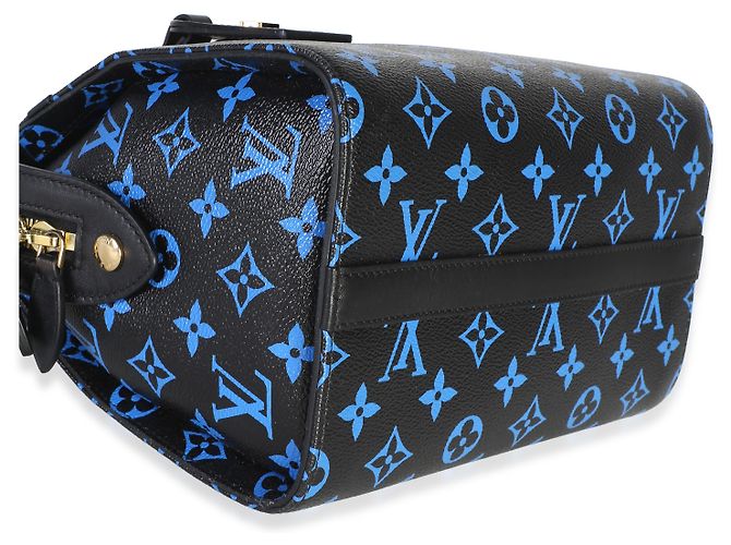 Louis Vuitton Blue Black Monogram Canvas Speedy Amazon PM - vista 7
