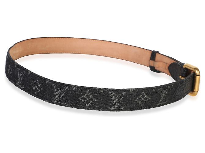 Louis Vuitton Black Monogram Denim Gürtel 90/36 - Ansicht 2