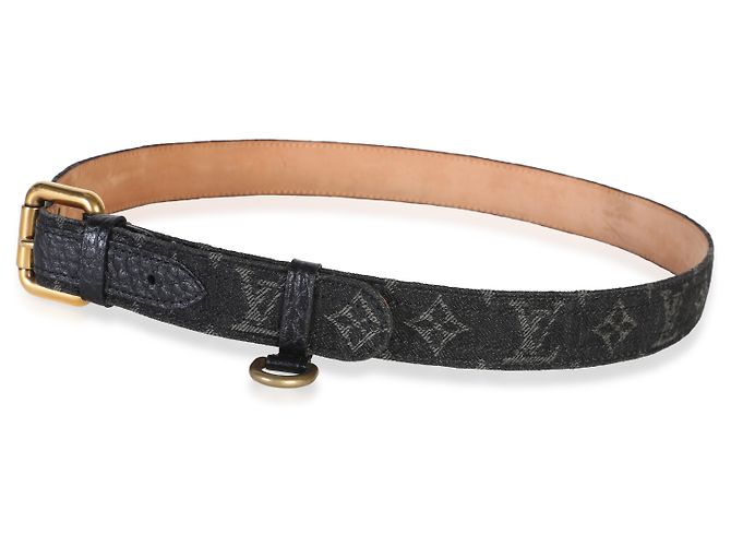 Louis Vuitton Black Monogram Denim Gürtel 90/36 - Ansicht 3
