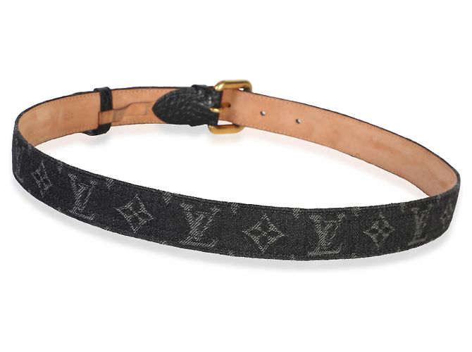 Louis Vuitton Black Monogram Denim Gürtel 90/36 - Ansicht 4