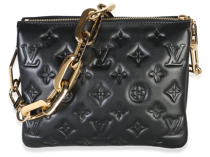 Louis Vuitton Coussin BB in lambskin con Monogram embossed nero - vista 8