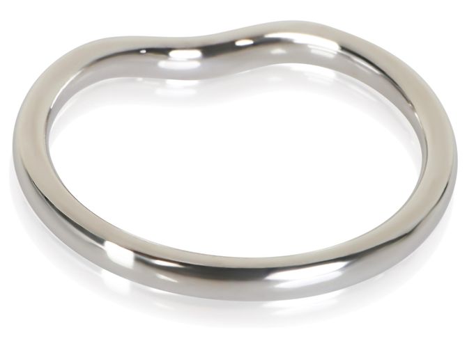Anello curvo Elsa Peretti in platino e diamanti Tiffany & Co. - vista 4