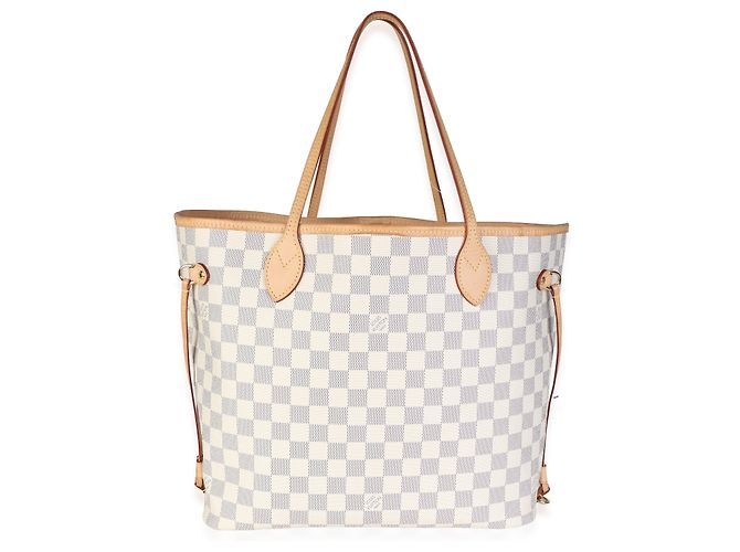 Louis Vuitton Rose Ballerine Damier Azur Canvas Neverfull MM - vista 2