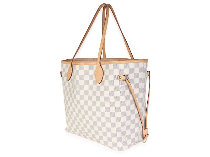 Louis Vuitton Rose Ballerine Damier Azur Canvas Neverfull MM - vista 3
