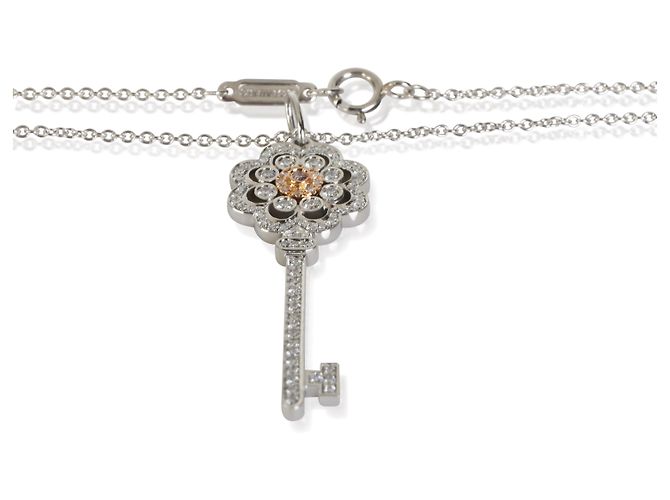 Pendente Chiave Rose in Oro Rosa e Diamanti Tiffany & Co. - vista 2