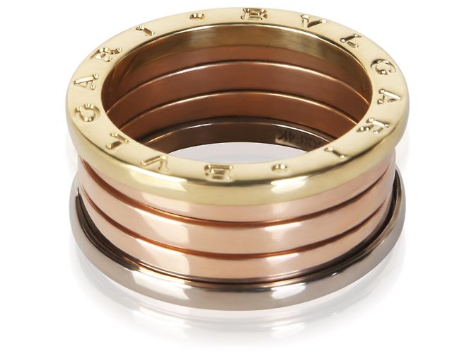 Bulgari Anello BVLGARI B.zero1 in oro tricolore - vista 3