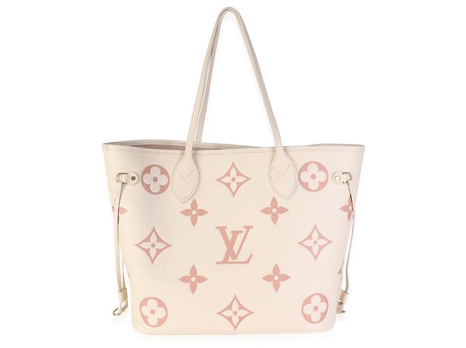 Louis Vuitton Creme Rose Trianon Giant Monogram Empreinte Neverfull MM - vista 2